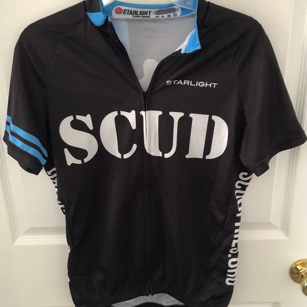 Women's XL Cycling Jersey Starlight Custom Apparel Full Zip Like New Coolweave